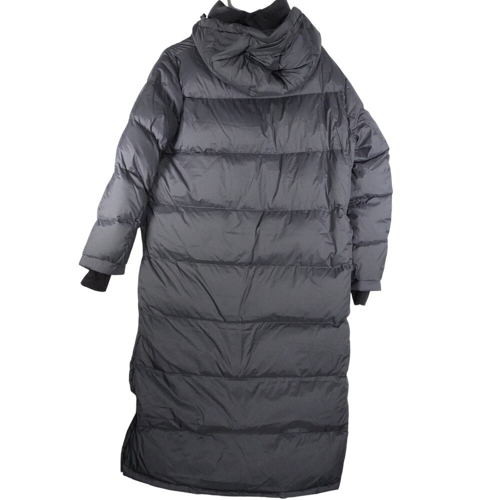NWOT Quince Women's L Responsible Down Long Puffer Jacket Hooded Carbon Gray - Picture 9 of 9